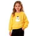 thumbnail image 3 of Chandail à Capuche Imprimé pour Petit Enfant, Manches Longues, Col Rond, pour Filles, Tenue Décontractée, Tenue de Vacances Festive, Vêtements d'Été pour Bébé Garçon, Grande Taille, Jaune, 4-5 Ans, 3 of 8