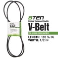 thumbnail image 2 of 8TEN Deck Belt for Husqvarna AYP 405143 532405143 46 inch 810-CBL2362T, 2 of 4