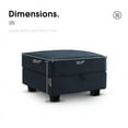 thumbnail image 3 of HONBAY Module d'Ottoman Carré en Velours pour Sofa Sectionnel Modulaire, Repose-Pieds avec Rangement, Bleu Marine, 3 of 4
