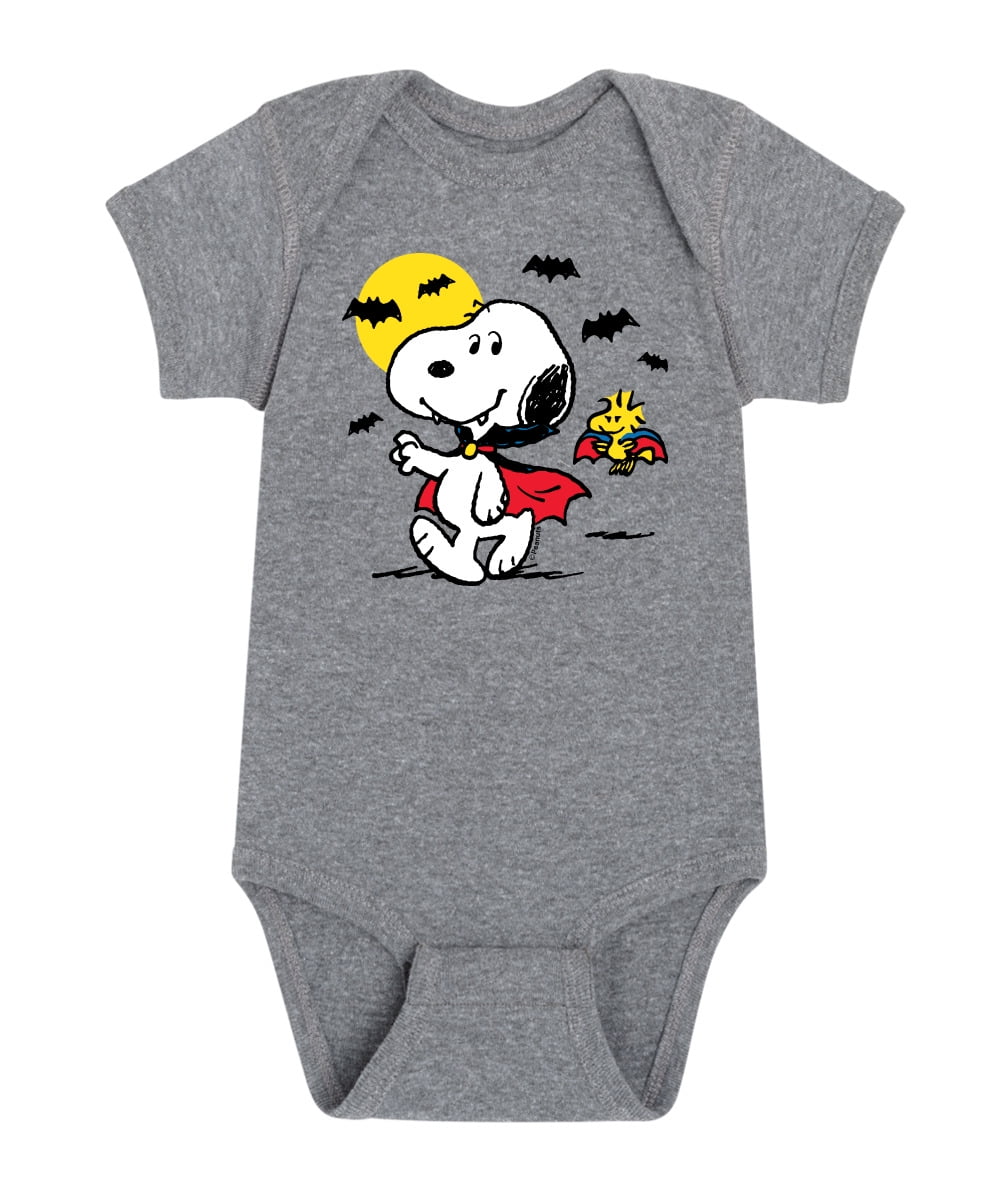 Peanuts - Vampire Snoopy Woodstock - Infant Baby One Piece - Walmart.com