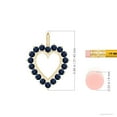 thumbnail image 3 of ANGARA Natural Sapphire Open Heart Pendant in 14K Yellow Gold for Women (Size-2mm) | September Birthstone, Birthday, Anniversary, Jewelry Gift for Women | Natural Blue Sapphire Necklace, 3 of 7
