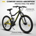 thumbnail image 6 of Juuar 26" Mountain Bike for Men Women, 21 Speed Disc Brake Comfort Steel Frame City Commuter Bicycle, Yellow, 6 of 9
