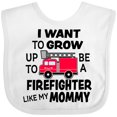 thumbnail image 3 of Inktastic I Want to Grow Up to Be a Firefighter Like My Mommy Boys or Girls Baby Bib, 3 of 4