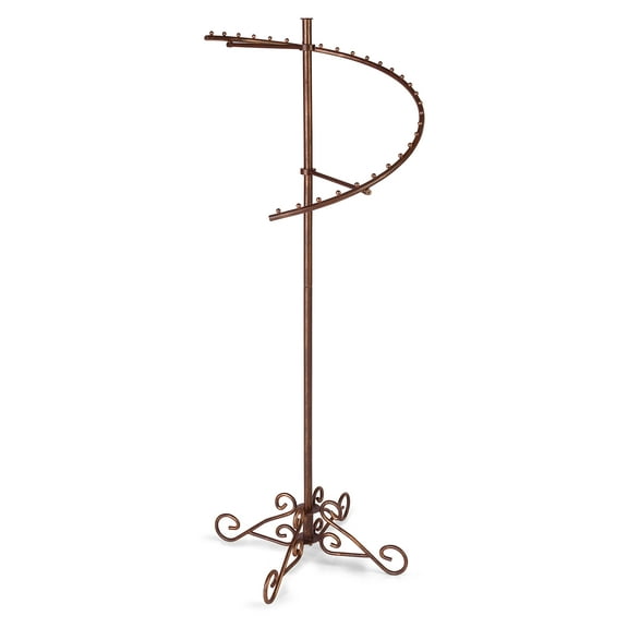 SSWBasics Sleek Cobblestone Spiral Clothing Rack - 29 Ball Retail Clothing Display Stand - 63"H - Boutique Garment and Accessories Display - Stylish Clothing Display Racks for Retail Stores