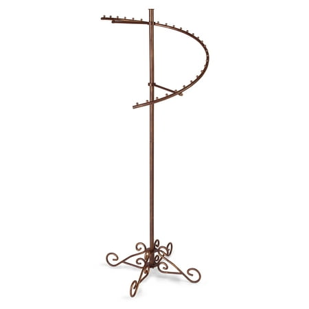 SSWBasics Sleek Cobblestone Spiral Clothing Rack - 29 Ball Retail Clothing Display Stand - 63"H - Boutique Garment and Accessories Display - Stylish Clothing Display Racks for Retail Stores