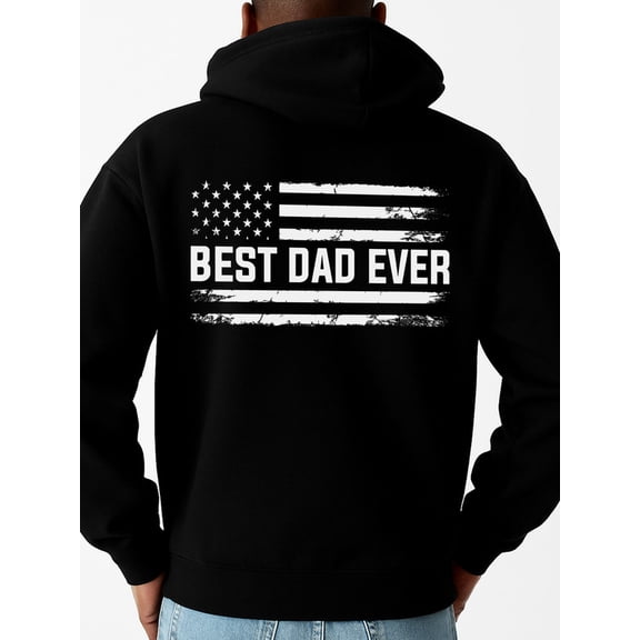 Best Dad Ever hoodies & sweatshirt Christmas mens long sleeve black Drawstring Comfortable Oversized Hooded Pullover Sweatshirt spring Christmas crew beach Classic Unisex Shirt Printed tshirts