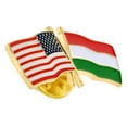 thumbnail image 3 of PinMart's USA and Hungary Crossed Friendship Flag Enamel Lapel Pin - 25 Pack, 3 of 3