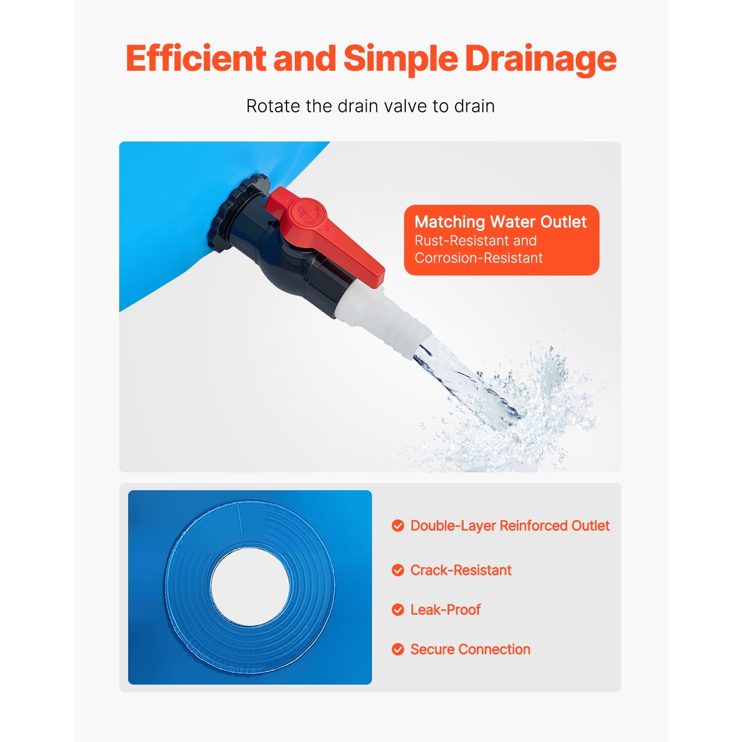 KFFKFF Portable Fish Pond, 448.8 Gal Volume, Above Ground, Collapsible PVC Koi Pool, Circular Goldfish Habitat with Robust Frame and Drain Valve, Suitable for Aquaculture, Koi Propagation