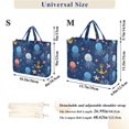 thumbnail image 2 of FORMRS Womens Corduroy Tote Bag Crossbody Shoulder Handbag with Pocket, Blue Jellyfish, 2 of 7
