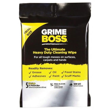 Grimeboss Q40105 Cleaning Wipes, 5 Pack