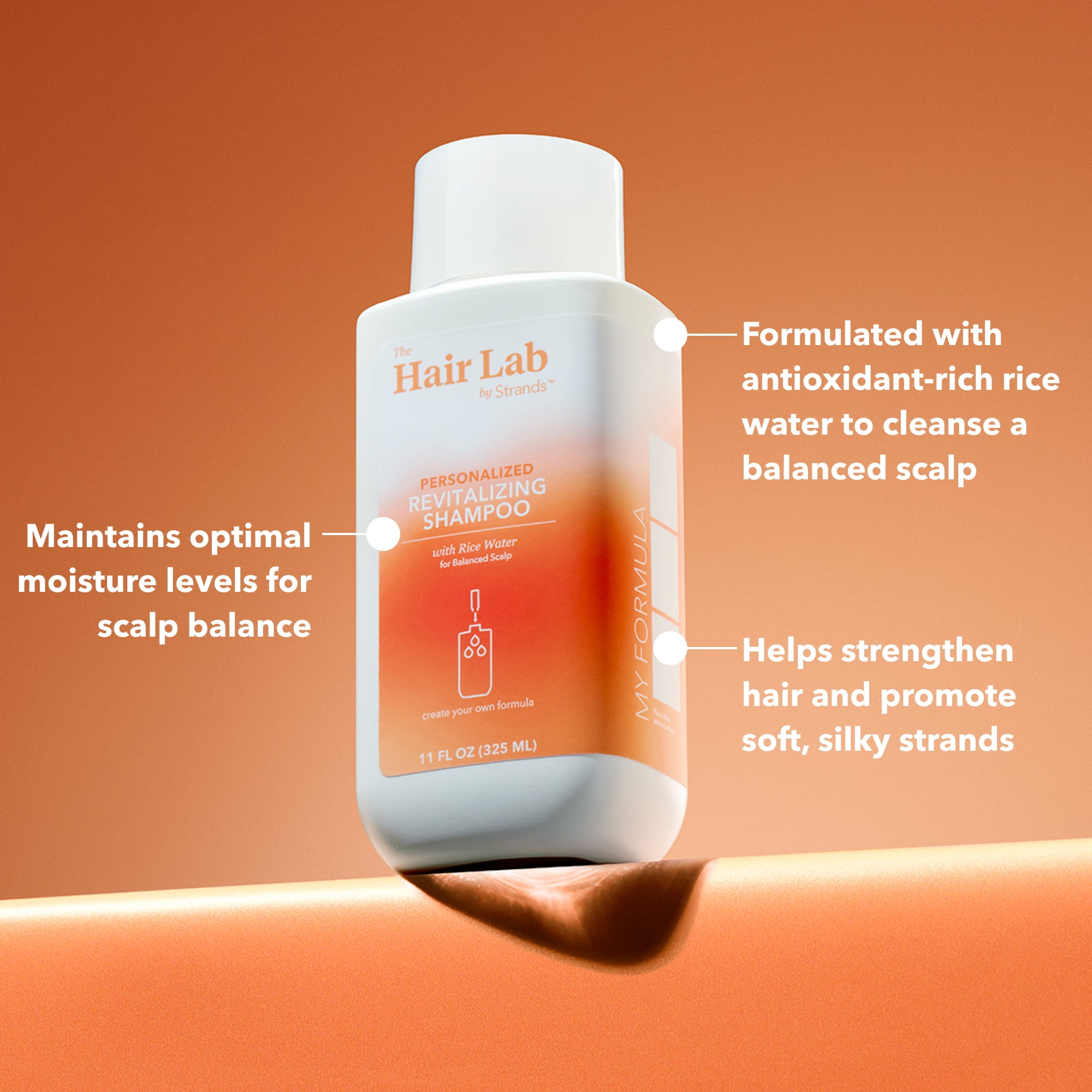 The Hair Lab Revitalizing Shampoo with Rice Water for Balanced Scalp, Sulfate & Paraben Free, 11 fl oz