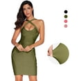 thumbnail image 3 of Women's Celebrity Bandage Bodycon Dress Strap Party Pencil Dress, 3 of 4