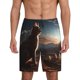 thumbnail image 1 of Fotbe Pyramid Desert Cat Pantalones Cortos de Pijama para Hombre, Ropa de Dormir, Pantalones de Pijama Cortos para Hombre-XX-Large, 1 of 6