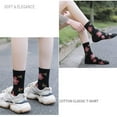 thumbnail image 6 of 5 Pairs Womens Cute Flower Patterned Funny Novelty Cotton Crew Socks, 6 of 8