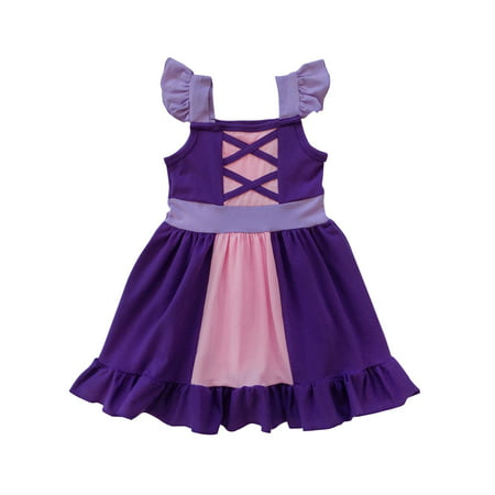 So Sydney Toddler Girl 1-2 Pc Soft Comfy Cotton Stretch Minnie or Princess Dress Costume