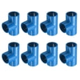 thumbnail image 1 of Uxcell 8Pcs Conector de Tee de 3 Vías de 3/4", Accesorios de Esquina de Grado para Construcción de Muebles, Accesorios de Codo para Estructura de Soporte de Estante de Jardín, Conexión de Carpa, Azul, 1 of 6
