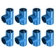 thumbnail image 1 of Uxcell 8Pcs Conector de Tee de 3 Vías de 3/4", Accesorios de Esquina de Grado para Construcción de Muebles, Accesorios de Codo para Estructura de Soporte de Estante de Jardín, Conexión de Carpa, Azul, 1 of 6