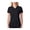 Black, variant on Women's Textured Tech Moisture Wicking Micromesh T-Shirt, Style NW3254