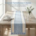 thumbnail image 2 of Table Runner for Kitchen Decor Birthday Decorations, Long Kitchen Runner with Tassel for Kitchen and Dining Table Decoration Light Blue 11.8x63inch, 2 of 6