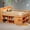 Natural, variant on Mirightone Full Size Loft Bed with Storage Shelves &Cabinet, Wood Low Loft Bed with LED Headboard & Ladder for Bedroom, Natural