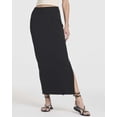 thumbnail image 3 of Real Essentials 3 Pack: Women's Ribbed High Waisted Maxi Skirt with Side Slit - Casual Long Pencil Skirt, 3 of 8