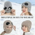 thumbnail image 2 of 2026 New Unisex Winter Ski Beanie Hat with Goggles and Detachable Mask, 3-in-1 Unisex Warm Lined Aviator Knit Cap(Gray), 2 of 7