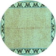thumbnail image 1 of Ahgly Company Indoor Round Persian Light Blue Traditional Area Rugs, 8' Round, 1 of 4