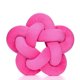 thumbnail image 1 of Cojín Wadser Knot de felpa hecho a mano con forma de estrella anudada, fucsia, 1 of 9