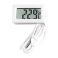 thumbnail image 1 of Mini Digital LCD Temperature With External Probe 1m 5m Black For Fridge Freezer Refrigerator Aquarium(1 ), 1 of 6