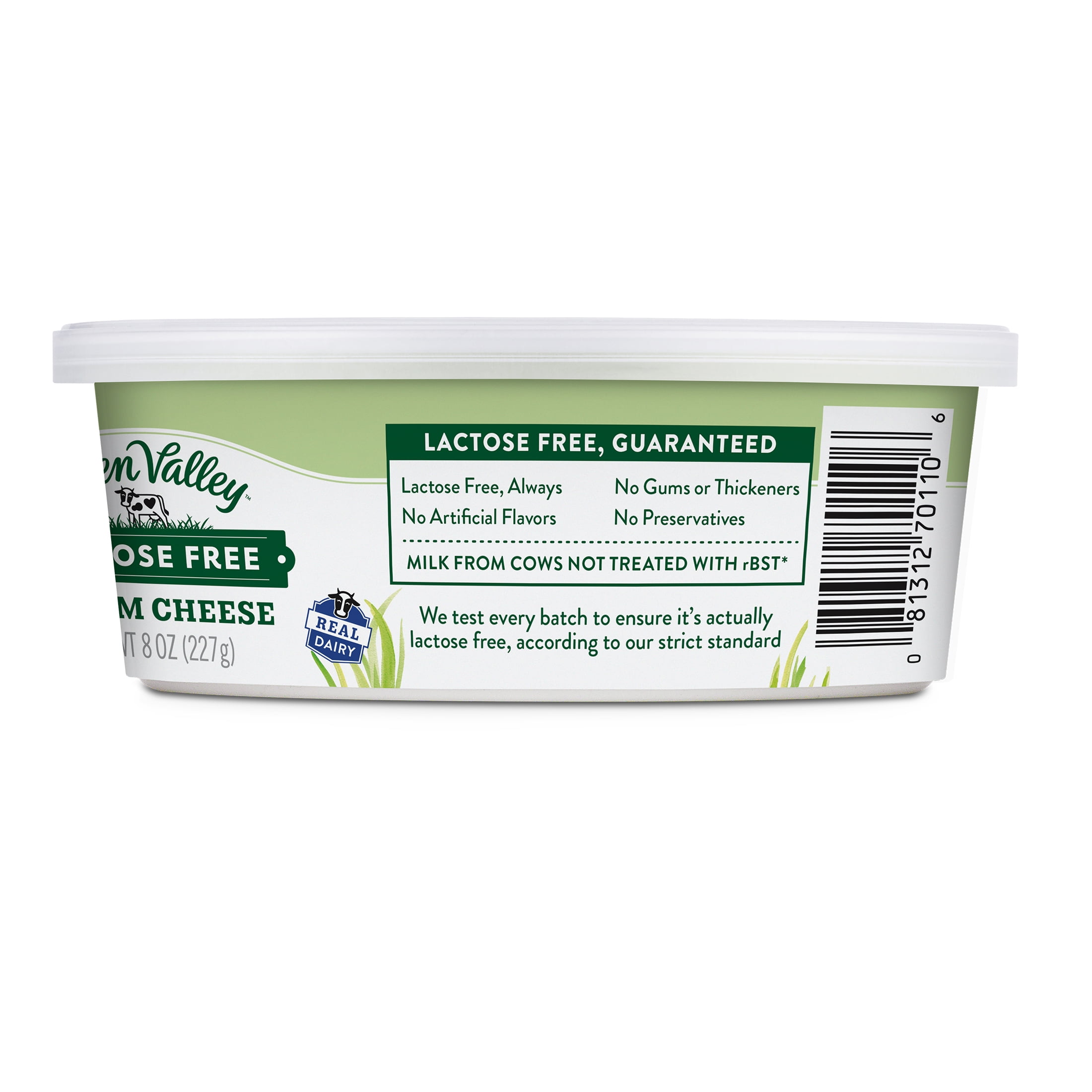 Green Valley Lactose Free Cream Cheese, Spreadable 8 oz Tub