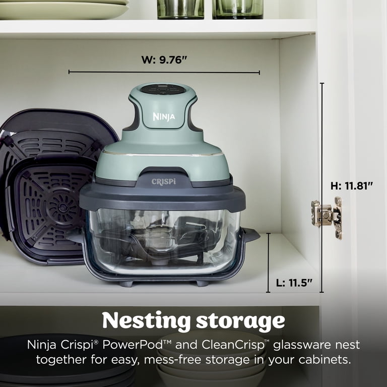 その他 Ninja Crispi Ninja Crispi 4-in-1 Glass Air Fryer, 4 Qt & 6 Cup Containers