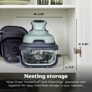 Ninja Crispi Glass Air Fryer 4-Qt, 4-in-1, Air Fry Bake Recrisp, Portable, Dishwasher Safe, FN101SG Sage