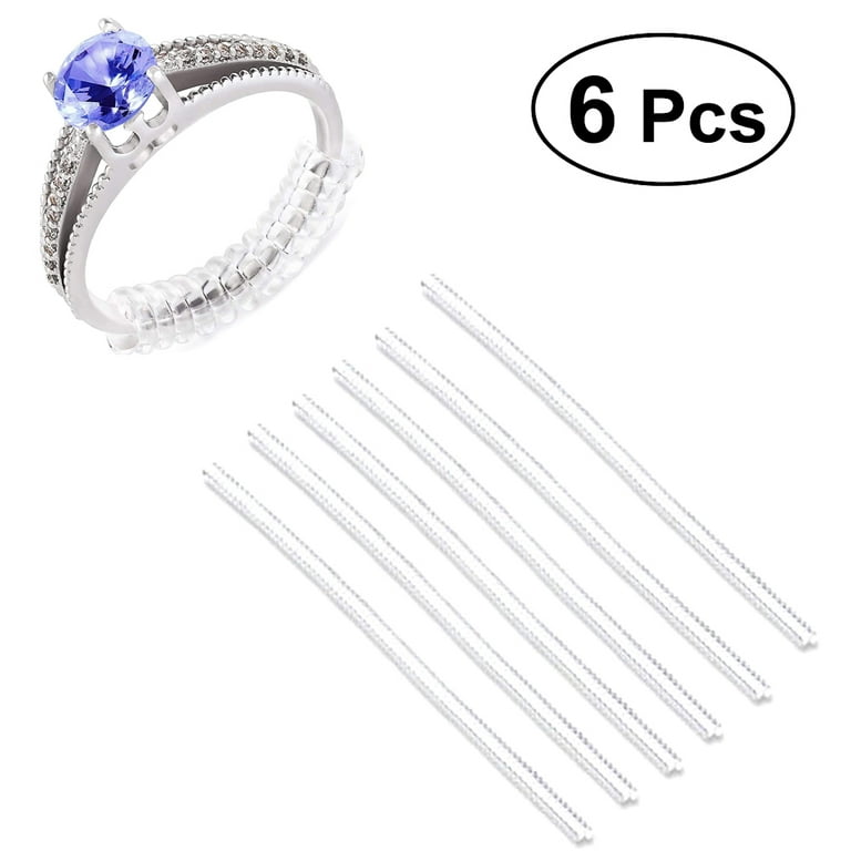 Ring Size Adjuster, 6 Pcs Invisible Ring Size Adjuster TPU Ring Guard Clear  Ring Size Reducer for Loose Rings(Thin)