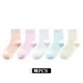 thumbnail image 4 of KyCheLot Toddler Kids Socks for Boys Girls 10 Pairs Breathable Solid Color Schoolwear Cotton Ankle Socks 3-16 Years, 4 of 7