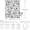 thumbnail image 2 of Cat Shower Curtain for Bathroom Cute Shower Curtain with 12 Hooks Kitten Animal Decorative Black and White Fabric Bath Curtain Gift for Cat Lovers Kids and Girls Machine Washable (72"W X 84"H), 2 of 5