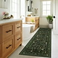 thumbnail image 2 of FairOnly Dark Green Runner Rug for Hallway Machine Washable 2'x6' Non Slip Stain Resistant Runner Mat for Entryway Laundry, 2 of 8