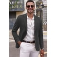 thumbnail image 4 of COOFANDY Mens Casual Blazer Cotton Sport Coat Regular Fit Suit Jacket Two Button Blazer Jacket, 4 of 5