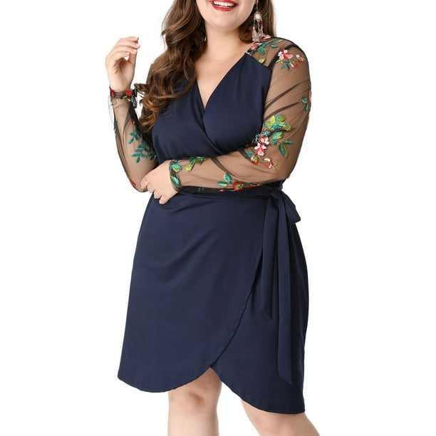 mesh sleeve gown