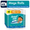 Angel Soft 2-Ply Toilet Paper, Fresh Ocean Breeze Scented Tube, 48 Mega Rolls, 320 Sheets Per Roll