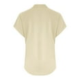 thumbnail image 5 of Weikingp Tops For Women Trendy Summer Shirts For Women Womens Basic Tee Shirts Short Sleeve Shirts For Women Going Out Tops For Women Beige L, 5 of 8