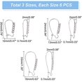 thumbnail image 3 of 18 Pcs Fils d'Oreilles de Rein en Acier Inoxydable Hypoallergéniques Boucles d'Oreilles Crochets de Poisson, 3 of 8