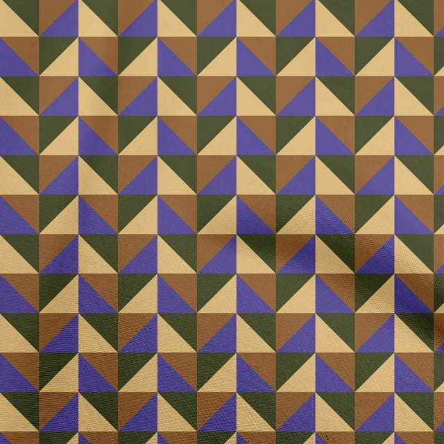 oneOone Cotton Flex Olive Green Fabric Geometric Craft Projects Decor Fabric Printed By The Yard 40 Inch Wide