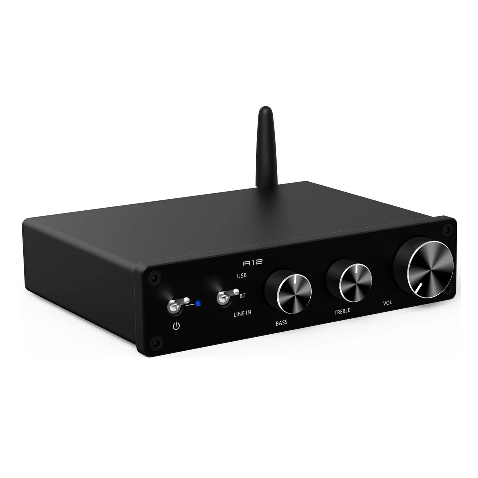 A12 Digtal Hifi Sound Power Amplifier With Class D Stereo Amp Treble & Bass For Home Theater Speakers BT5.0
