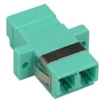 thumbnail image 1 of ACCL LC/UPC Multimode Duplex Fiber Optic Coupler with Flange, Aqua, 5 Pack, 1 of 1