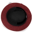 thumbnail image 5 of Church Hats for Women Wide Brim Fedora Hat Vintage 1920s Style with Floral Decor for Wedding Party and Special Occasions Red One Size, 5 of 5