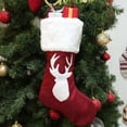 thumbnail image 3 of Paquete de 4 medias navideñas grandes, puños de calcetín navideño de reno clásico de 18 pulgadas, decoraciones de calcetín clásicas grandes para decoración de temporada navideña familiar., 3 of 5