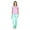 Lavender Aqua Bunny, variant on Ashford & Brooks Women's Short Sleeve Cotton Top Fleece Pants Pajama Set