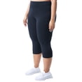 thumbnail image 2 of Valcatch Women's Plus Size High Waist Compression Workout Capri Leggings, 2 of 6