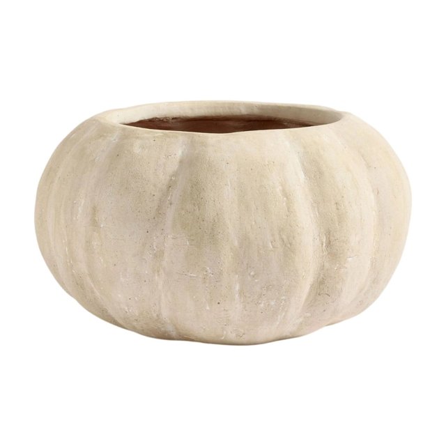 (2 Pack) Outdoor Pumpkin Design Flower Pots Durable Resin Garden Planter For Patio Decoration And Displaying