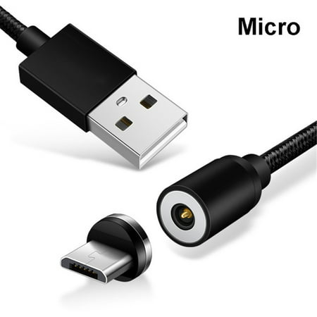 Upgraded 1m/3.3ft Nylon Bradied Fast Charging Magnetic Micro USB (Best Magnetic Micro Usb Cable)